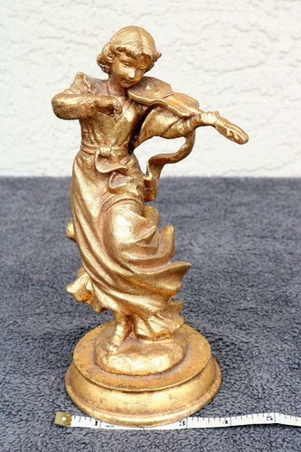 Vintage angel gilded statue - vintage,