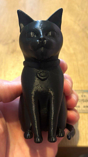 Black cat figurine ornament - cat,