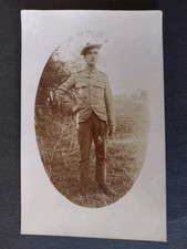 Real Photo Portrait Postcard, Scottish Military