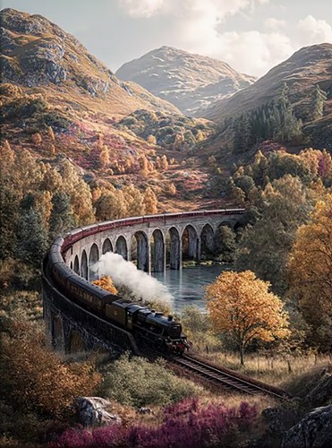 Steam train glenfinnan viaduct - steam,