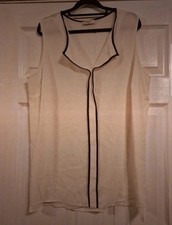 White and black blouse size 18