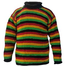 Knitted Rasta Jumper Pure Wool