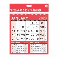 2026 3 Month to View Calendar