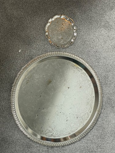 Vintage silver plated tray - silver‑plated,