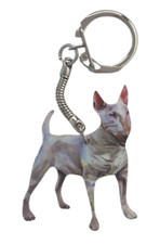 English bull terrier keyring - english,