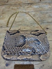 Vintage Snakeskin Handbag, Circa 1930-1940s, Long Handle/Strap