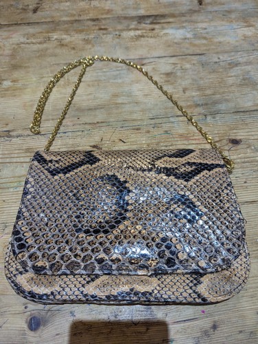 Vintage snakeskin handbag - snakeskin,