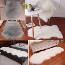 Anti Slip Shaggy Rug Soft Fluffy Rugs Living Room Bedroom Carpet Floor Mat S-XXL