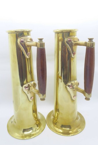 Antique pair brass steam - antique,