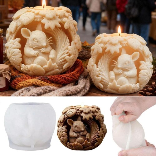 Candle mold silicone soap - 3d,