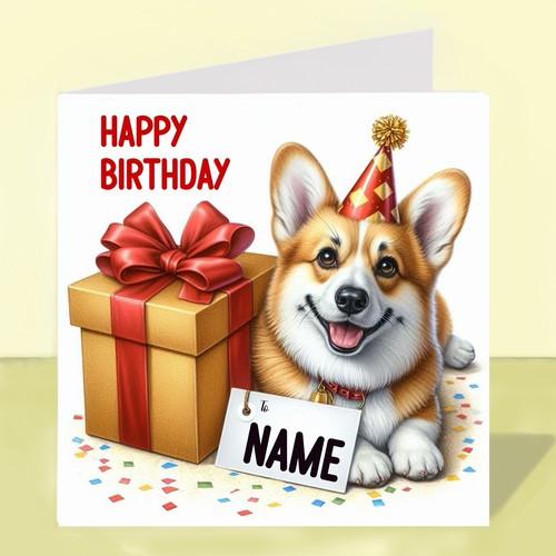 Personalised corgi dog - personalised,