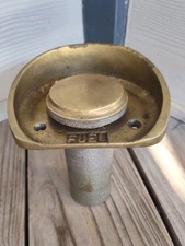 Vintage 1940 s Brass Boat Inboard Engine Gas Cap w/ Pipe Assembly