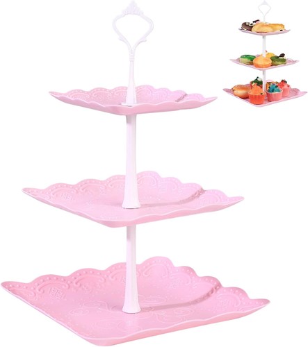 Tier cake display stand - display, pink