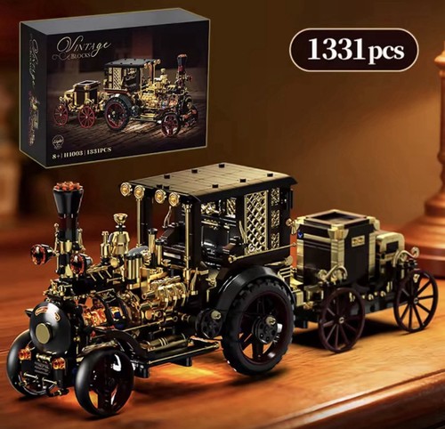 Vintage mechanical steam car - vintage,