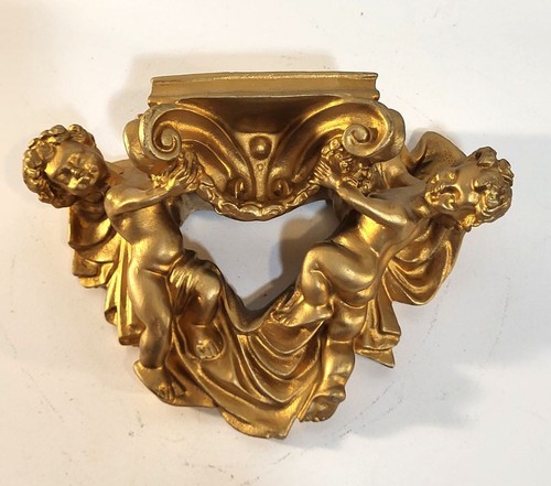 Vintage gold cherub wall - vintage,