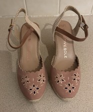 F&F UK5 Sensitive Sole Pink Wedge Sandals I’m Fantastic Condition