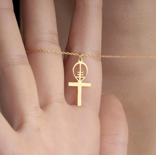 Ankh cross necklace egyptian - cross,
