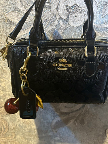 Coach black patent embossed - coach,