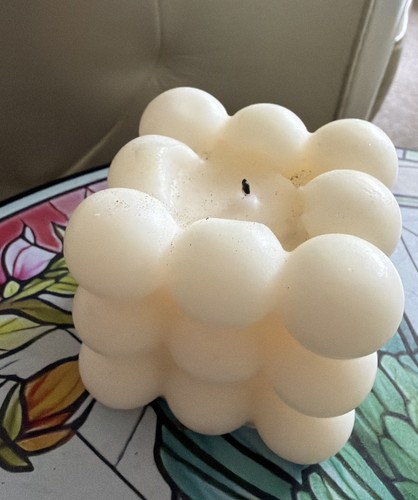 Bubble candle cream white - candle,