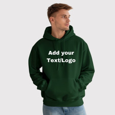 Personalised Custom Printed Hoodie stag hen your text logo unisex workwear top