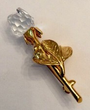 Swarovski Crystal Rose Pin