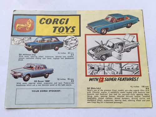 Rare 1964 vintage - vintage, corgi