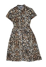 Alice Temperley Somerset Dress Shirt Size 12 Animal Leopard Print Button Up