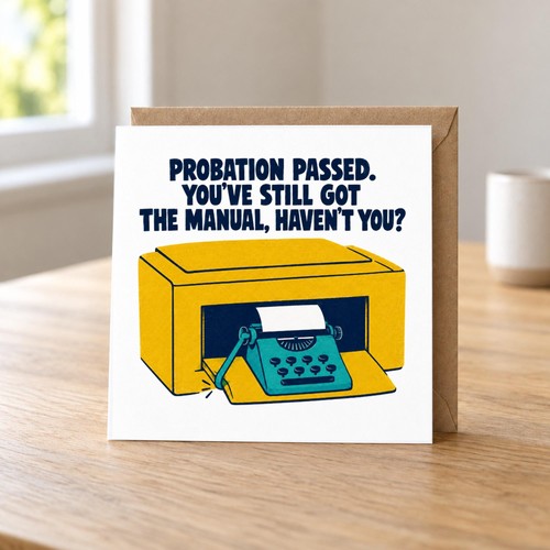 Funny probation passed card - passed,