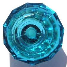  Small Cut Glass Light Blue