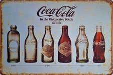 Coca Cola metal plaque Retro