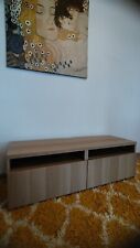 IKEA BESTÅ TV bench with drawers, white stained oak effect 120x39х38cm