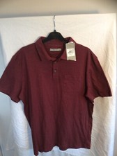 Mens BNWT Dark Red Cotton Polo