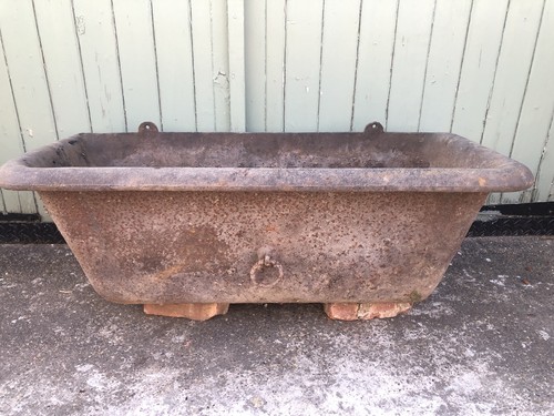 Cast iron trough planter - iron,