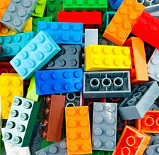 100 LEGO 2x4 Bricks - Mixed