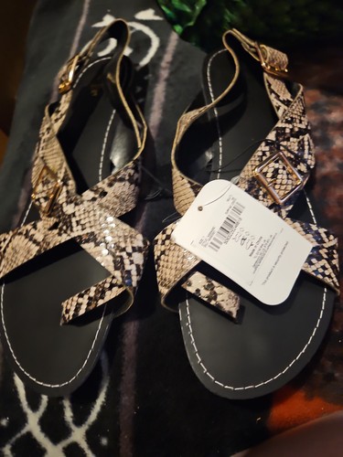 Snake print women sandals - print, tu