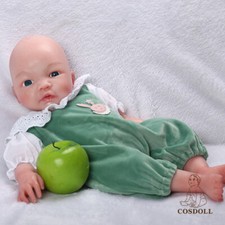 COSDOLL 18'' Lifelike Girl Doll Open Eyes Newborn Platinum Silicone Reborn Baby