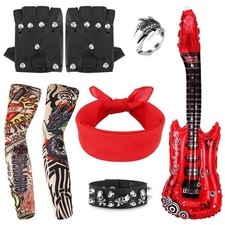 8 Pcs Punk Gothic Rocker