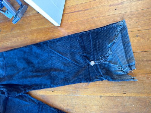 Men black corduroy trousers - men's,