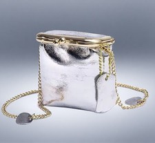 Genuine Leather Mini Silver