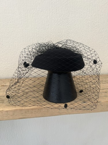 Black pill box hat - pill,