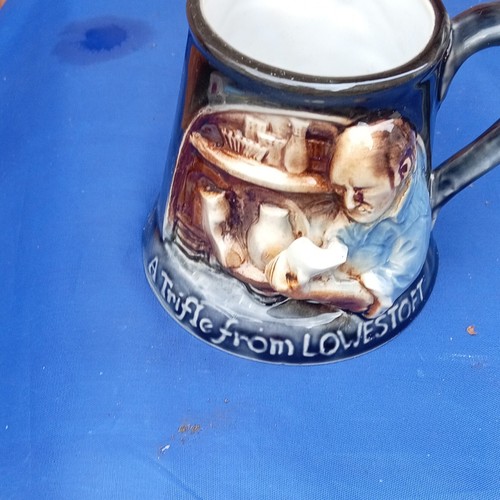 Blue white ceramic - ceramic, embossed