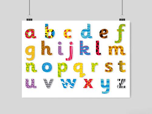 Children alphabet poster - children's,