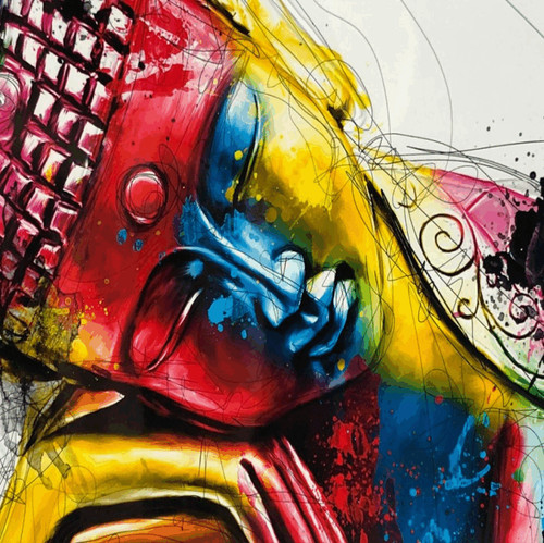 Colourful buddha wall - colourful,
