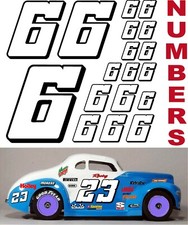 WHITE w/Black (#6's) Racing