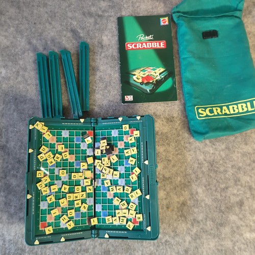 Mattel pocket scrabble travel - mattel,