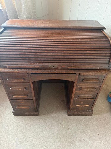 Vintage solid oak roll - oak, top