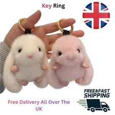 Rabbit  Keychain Bunny Hair