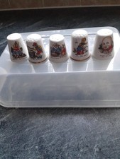 Set Of 5 Bone China Nursery Rhyme Collectable Thimbles