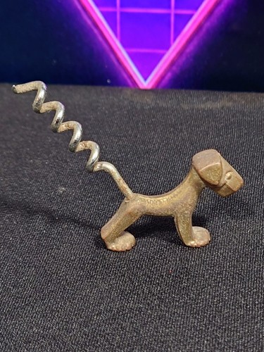 Brass dog corkscrew - brass,