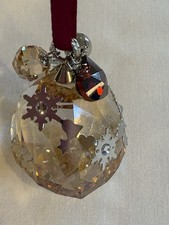 Swarovski Crystal Christmas Hanging Ornament Golden Shadow